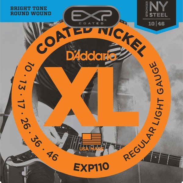 D'Addario EXP110 Coated Electric Regular Light Guitar Strings